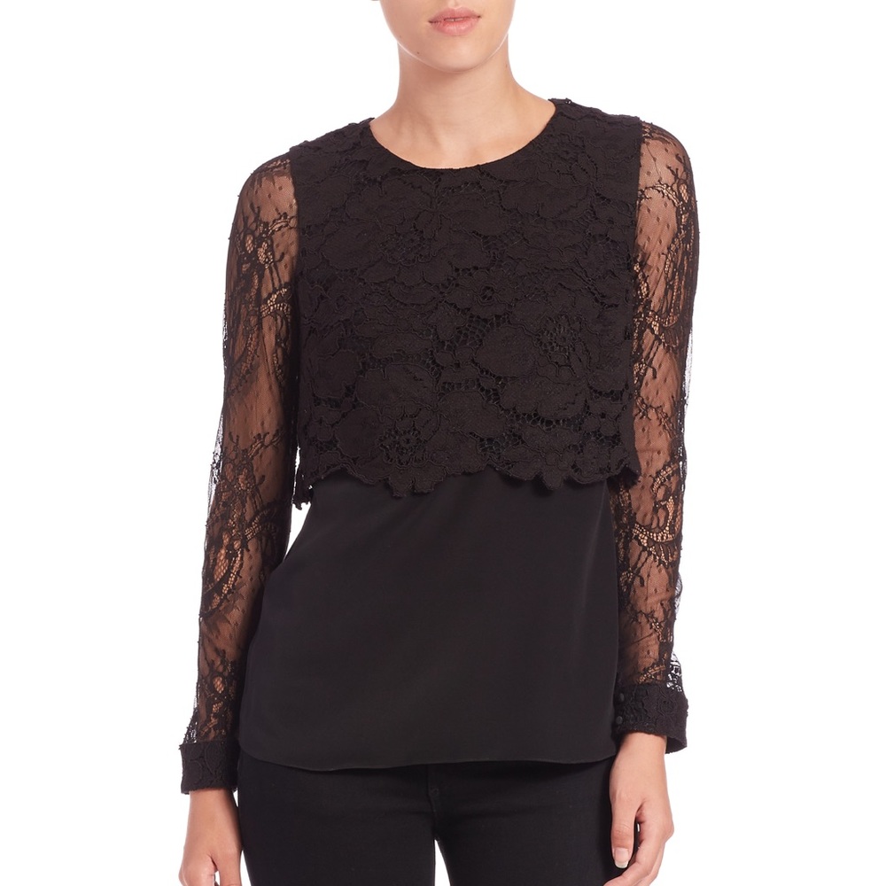 🌱BAILEY/44 • True Love Lace Overlay Blouse
